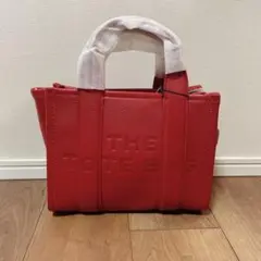新品 MARC JACOBS レバートートバッグ レッド