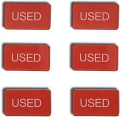 XILIWU USEDマーカー 6枚入り アクリル製 対戦用 3.5×2㎝ 厚さ