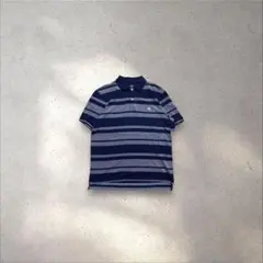 チャップスchapsポロシャツオーバーサイズ鹿の子Mボーダー