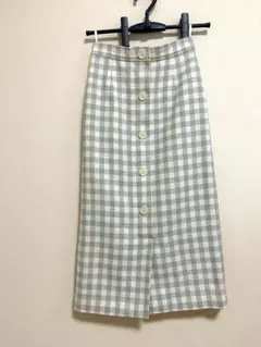 NATURAL BEAUTY BASIC チェックタイトスカート