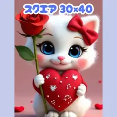 No.1216 ダイヤモンドアートキット スクエア 猫
