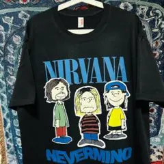 ニルバーナ ティーシャツ 半袖 メンズ ヴィンテージリプリント L XL 黒