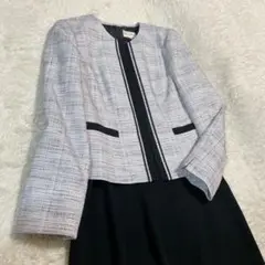 美品　東京ソワール　リファンネ　セレモニースーツ　ワンピース　ラメ入り