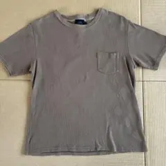 SLICK ブラウン ポケット付き Tシャツ
