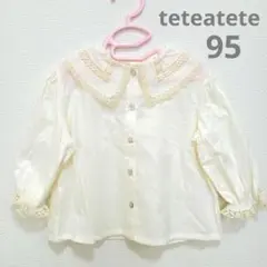 新品 テータテート 95 レースシャツ 花刺繍