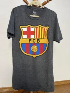 FCバルセロナ オフィシャルロゴ Tシャツ グレーSサイズ