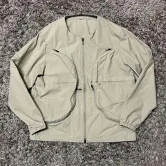 デサント DESCENTE / ノーカラー テックジャケット/ ベージュ