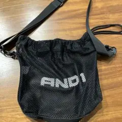 AND1 メッシュボールバッグ 黒
