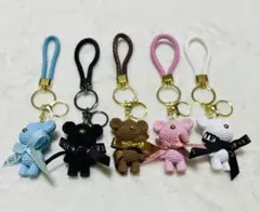 クマ型キーホルダー　5種セット