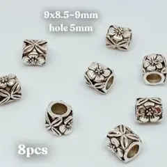 5㎜穴 お花柄太穴ロンデル