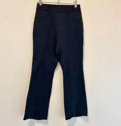 ストレッチパンツ　黒　ウエストゴム　レディース　M相当　春秋冬　b312