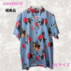 極美品✨UNIVERD72 アロハシャツ オウム ウクレレ ハイビスカス柄 XL