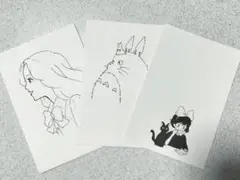 ジブリ作品　ファンアート　手書きイラスト　ポストカードサイズ