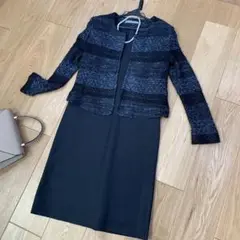 定価8万ほど　セオリーリュクス ワンピースジャケットスーツ紺　36.38
