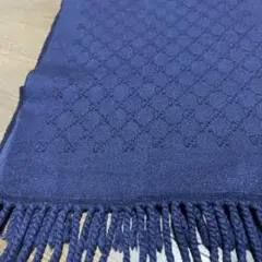 GUCCI GGマフラー ネイビーブルーu0026ダークネイビー
