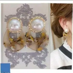 376＊2way パール ゴールド イエロー モザイク しずくプレート