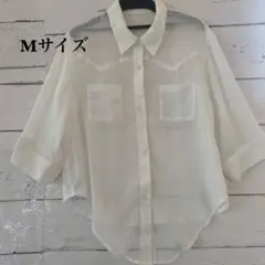 トップス　シャツ　ブラウス　シアー