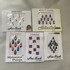 最終価格！送料込！インド製☆ビンディシール5シートセットN-1