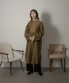 【Amiur】 back open sheer ops シアーワンピース