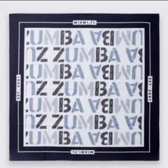 新品 新作　zumba ハンカチ へアバンド バンダナ　ネイビー　ブルー　白