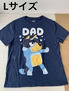 Bluey アニメ　Tシャツ　ブルーイ　パパ　半袖　メンズ　Tシャツ　Lサイズ