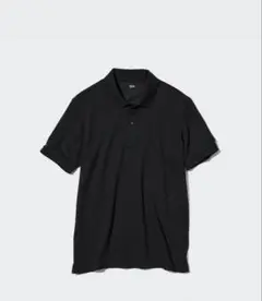 エアリズムカノコポロシャツ ボタンダウン ブラック Lサイズ UNIQLO