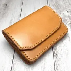 本革 ポケット多め 小さい財布 / レザー ミニウォレットPW