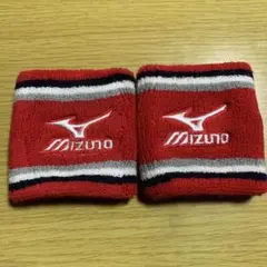 Mizuno リストバンド レッド ストライプ