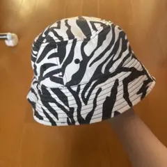 バケットハット　ゼブラ柄　バケハ
