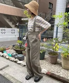 by YOUANCE ユアンス リネンライクサロペット