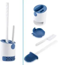 トイレブラシ 2in1 トイレ掃除ブラシ 便器ブラシ組み合わせセット