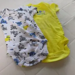 動物柄ロンパース2枚セット