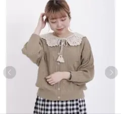 サマンサモスモス花柄七分袖カーディガン新品