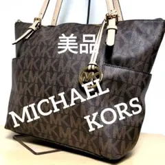 bg54. MICHAEL KORS モノグラム トートバッグ レザー