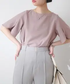 ナチュラルクチュール BACKパールハチワレスリーブTOPS