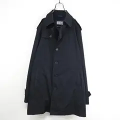 G6636*LES MUES☆アオキ☆ステンカラーコート☆黒ブラック☆L