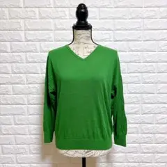 マッキントッシュフィロソフィー カットソー 緑 38 綿100% ゆったり美品