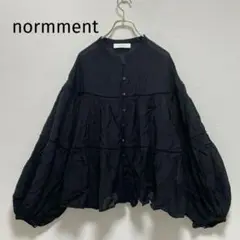 近年モデル normment ノーメント レーヨン混 シアー ブラウス 軽量