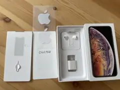 iPhone Xs Max箱、イヤホン、ACアダプター、ステッカー、SIMピン