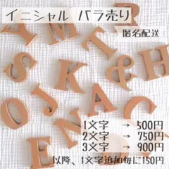 イニシャルオブジェ アルファベット バラ売り