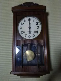 〈完動・美品〉栄計舎　本打式宮型ゼンマイ振り子時計 完動・美品〉栄計舎 オキュパイドジャパン宮型ゼンマイ振り子