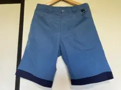 XLARYGハーフパンツ ブルー　ボタン付き　サイズ32 美品　短パン