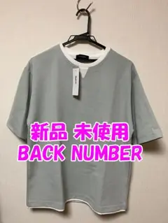 新品未使用 BACK NUMBER キーネック切替半袖Tシャツ