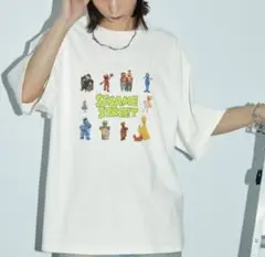【新品】セサミストリート　ヴィンテージ加工 オーバーサイズプリント半袖Tシャツ