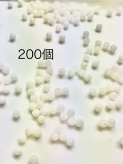 素焼き　ホワイト　ビーズ 200個
