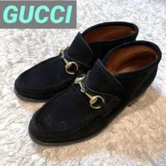 【美品】GUCCI ホースビット チャッカブーツ ブラック スウェード レザー