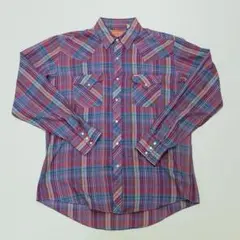ELY PLAINS 90's チェック 柄 オールド ウェスタン シャツ