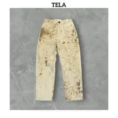 ★新品　TELA テラ　イタリア製　ペイント　ハイウエスト　デニムパンツ