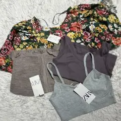 新品　タ　ザラ　ZARA 他　トップス　チューブトップ　キャミソール 他