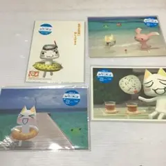 81597 どこでもいっしょ サマーカード 暑中見舞い 5 枚入り 4 種